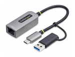 USB-C to Ethernet Adapter w/USB-A Adapter, Realtek RTL8153B