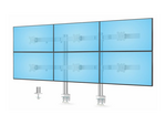 Six-Monitor Desk Mount w/ Crossbar, Up To 32" Screens/17.6lb monteringssett