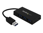 4 Port USB 3.0 Hub, USB Type-A Hub with 1x USB-C & 3x USB-A Ports (SuperSpeed 5Gbps), USB Bus Powered, USB 3.1/USB 3.2 Gen 1 Adapter Hub, Portable USB Hub for Laptop/Desktop