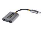 USB-C Headphone Splitter, USB Type C Dual Headset Adapter w/Microphone Input, USB C to 3.5mm Adapter/Earphone Dongle, USB C to Audio Jack/Aux Output