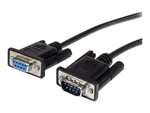 3m Black Straight Through DB9 RS232 Serial Cable