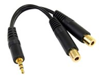 6 in. 3.5mm Audio Splitter Cable