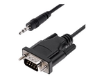 3ft (1m) DB9 to 3.5mm Serial Cable for Serial Device Configuration, RS232 DB9 Male to 3.5mm Cable for Calibrating Projectors, Digital Signage, and/or TVs via Audio Jack
