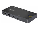 2-Port USB-C KVM Switch, Single-4K 60Hz HDMI Monitor, Dual-100W Power Delivery Pass-through Ports, Bus Powered, USB Type-C/USB4/Thunderbolt 3/4 Compatible