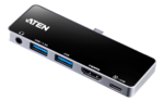 UH3238 USB-C Travel Dock with Power Pass-Through, black