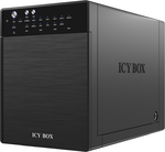 RAID cabinet for 4x3.5" SATA HDD, USB3/eSATA, black