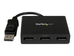 3-Port Multi Monitor Adapter, DisplayPort 1.2 MST Hub, Dual 4K 30Hz & 1x 1080p, Video Splitter for Extended Desktop Mode on Windows PCs Only, DP to 3x DP Monitors MST Hub