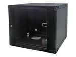 Intellinet Network Cabinet, Wall Mount (Double Section Hinged Swing Out), 12U, Usable Depth 385mm/Width 465mm, Black, Flatpack, Max 30kg, Swings out for access to back of cabinet when installed on wall, 19", Parts for wall install (eg screws/rawl plugs) not included
