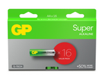 GP Super Alkaline Battery, Size AA, 15A/LR6, 1.5V, 16-pack