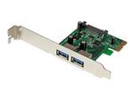 2 Port PCI Express (PCIe) SuperSpeed USB 3.0 Card Adapter with UASP
