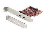 PCIe USB 3.1 Card, 2x USB C 3.1 Gen 2 10Gbps, PCIe Gen 3 x4, ASM3142 Chipset, USB Type-C PCI Express Card, 2-Port USB 3.2 Gen 2x1 Expansion Add-On Card, Windows, macOS, Linux