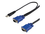 10 ft Ultra Thin USB VGA 2-in-1 KVM Cable